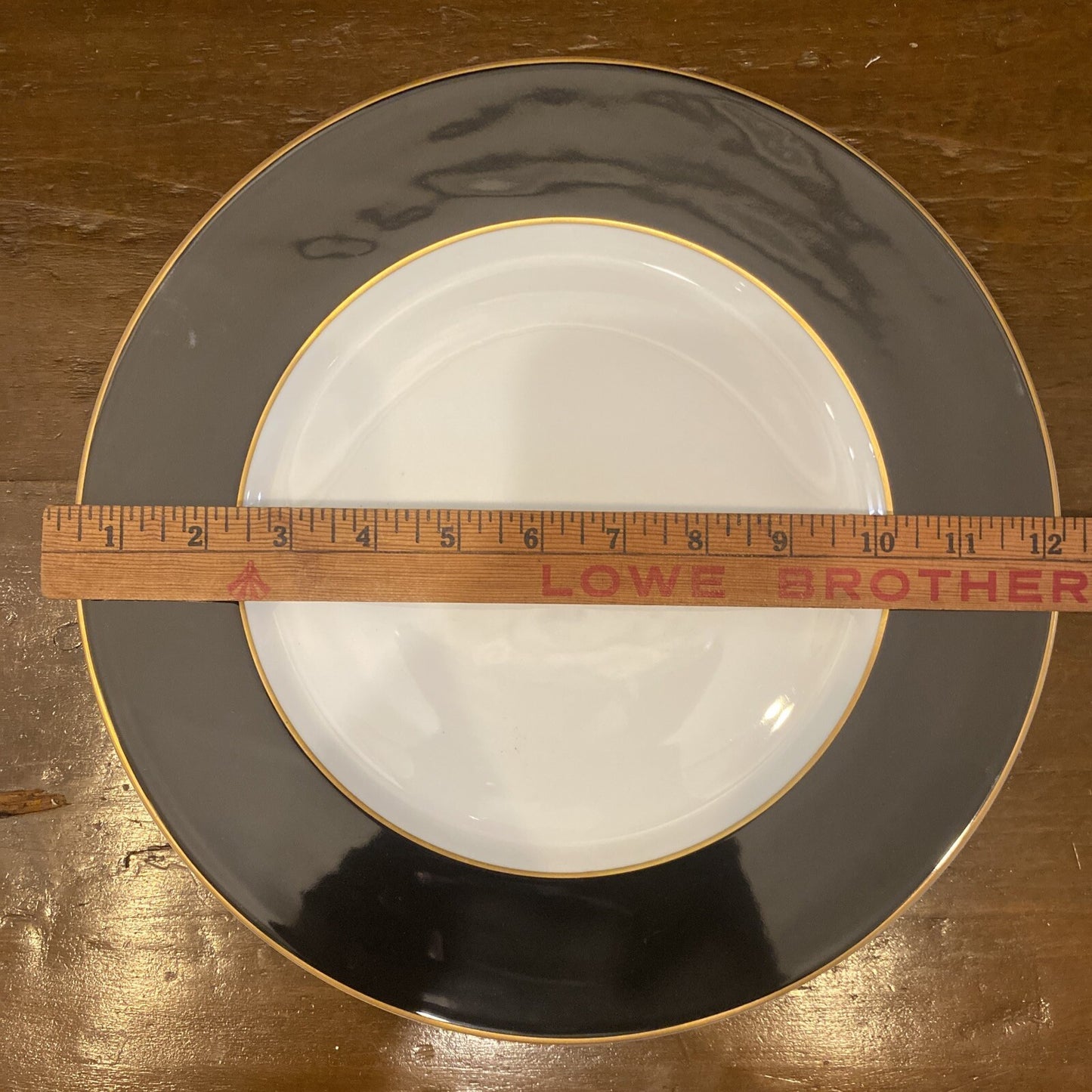 Diplomat Black Ceralene Raynaud Limoges 12" Charger BH166D