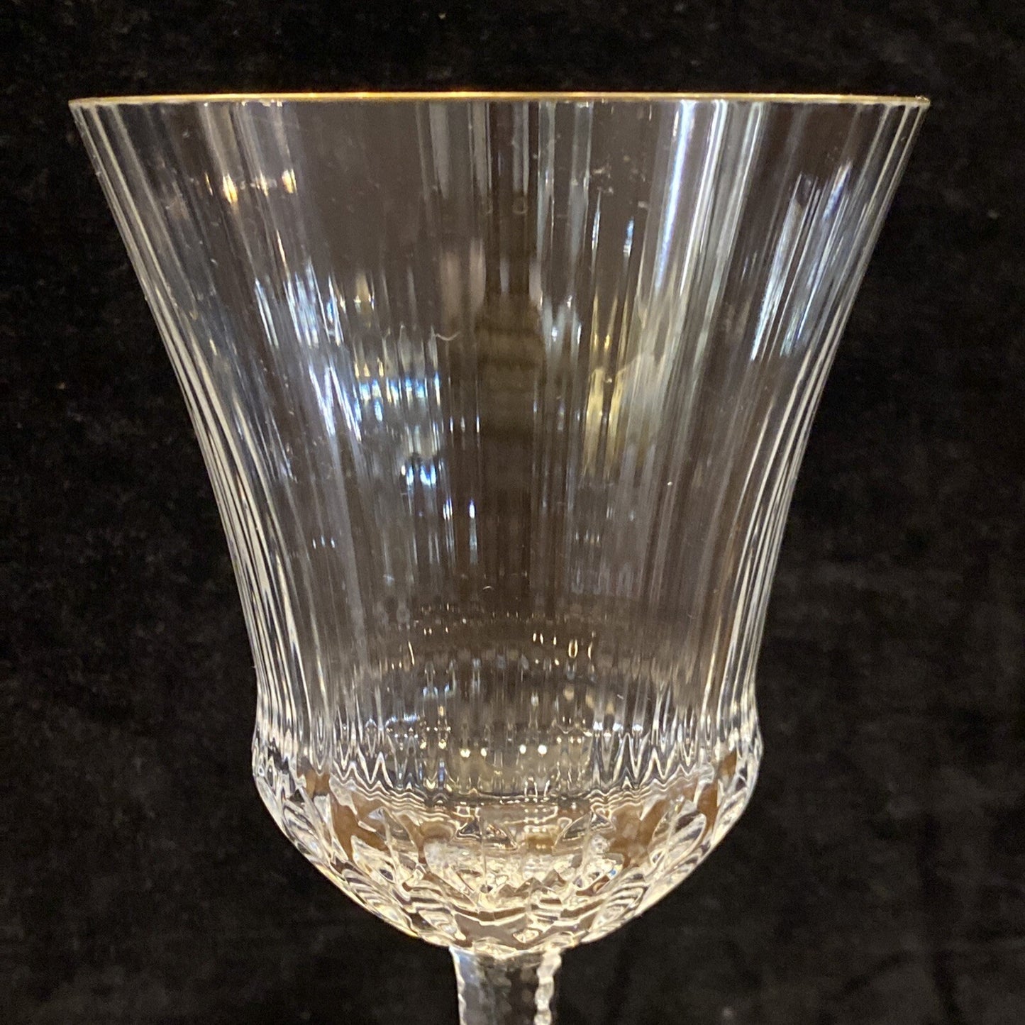 Saint Louis Apollo Gold Water  Goblets  Set of 3 BH306