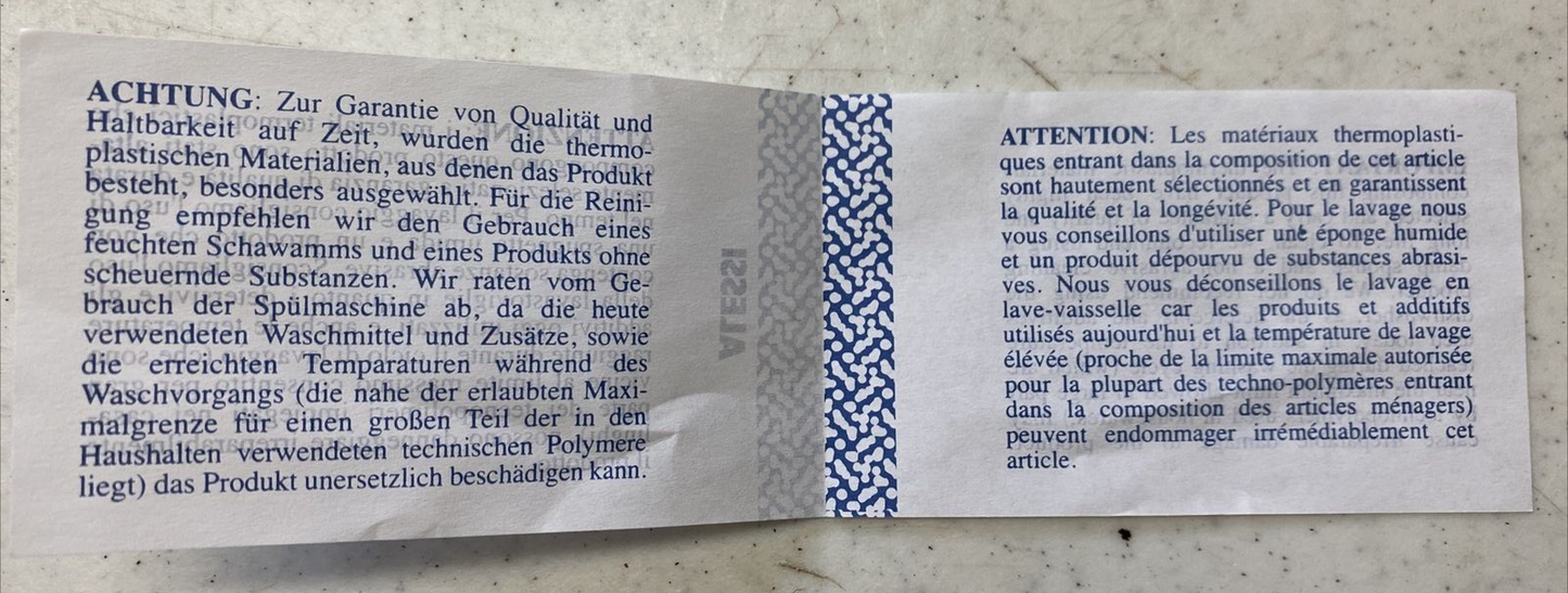 Alessi Saladim Translucent Twin Salad-Fruit Bowl Jasper Morrison AJM07 I BH116