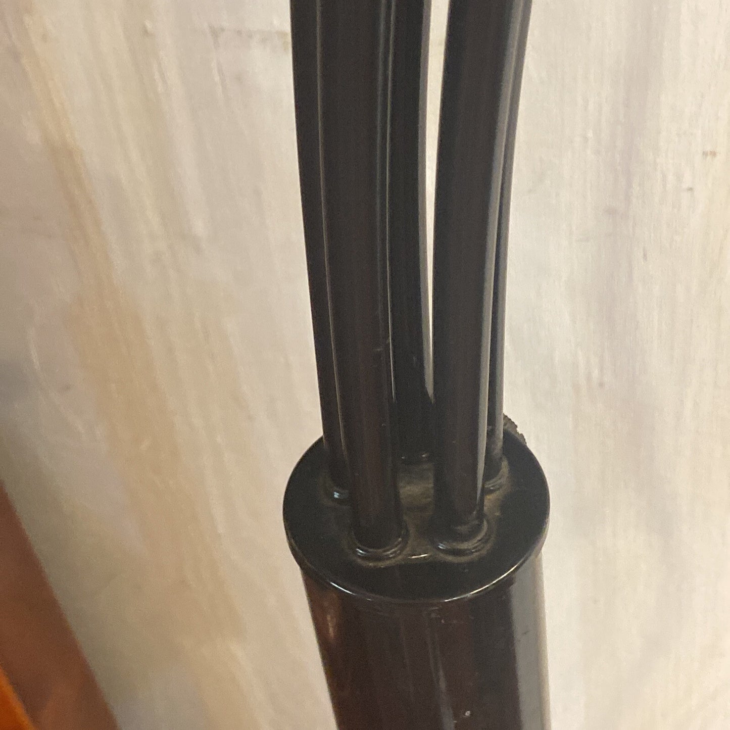 Midcentury Modern Arc Nova Mushroom 5 Light Arm Floor Lamp Black