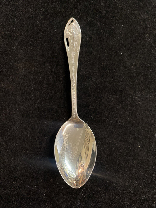 Vintage 5 1/2" Sterling Petrified Forest Arizona Souvenir Spoon 17.5g