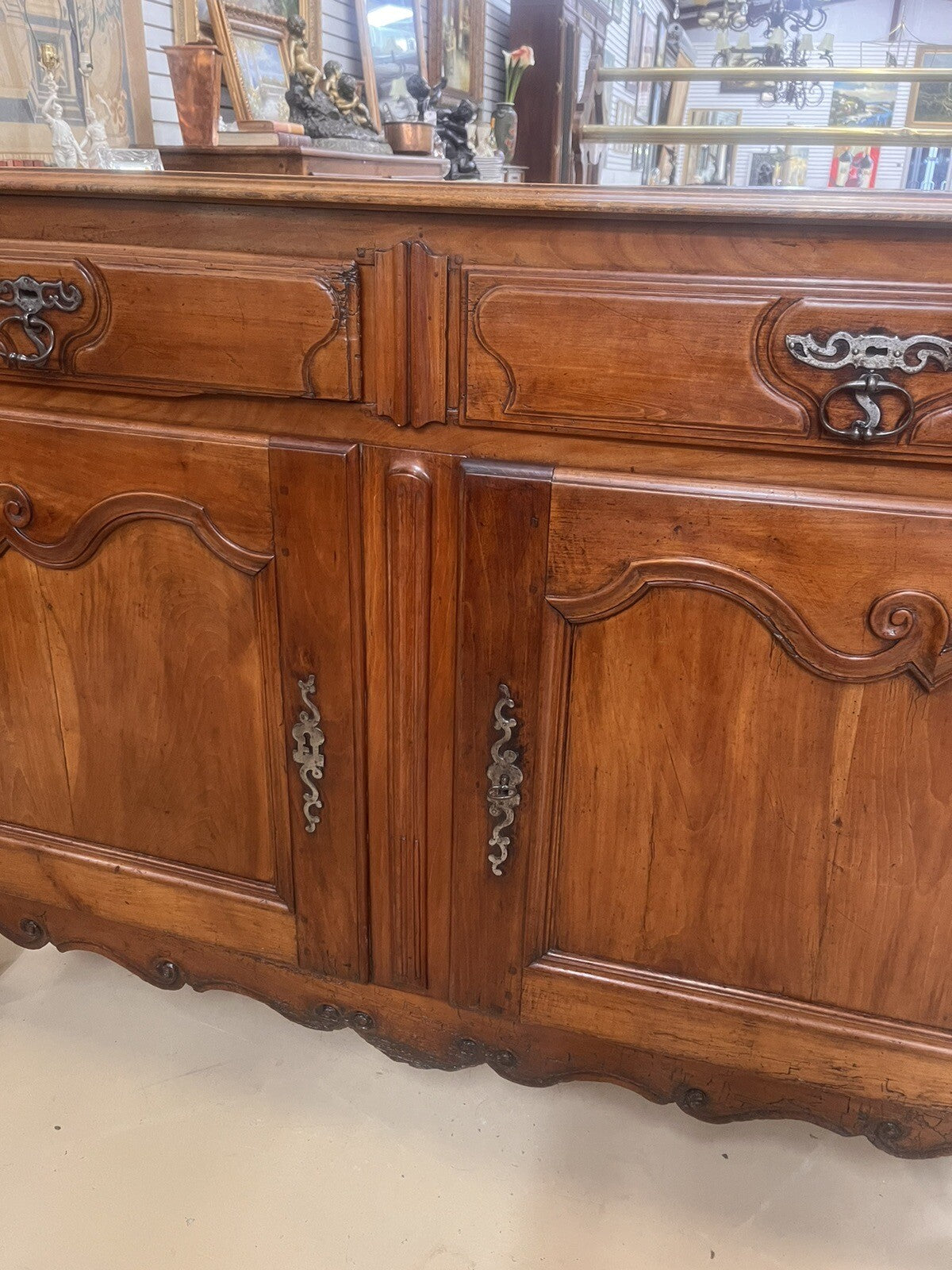 ANTIQUE FRENCH PROVINCIAL FARMHOUSE FRUITWOOD CHEST COMMODE DRESSER