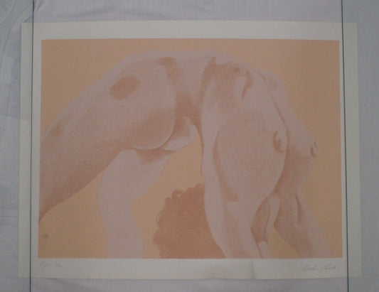 Bob Pardo Signed Artist Proof 3 of 35 "Backbend" 1978 Pop Art Nude Woman 27 x 35