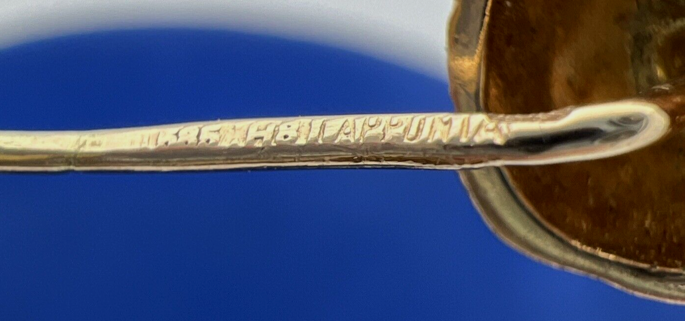 14 Karat Yellow Gold Björn Weckström Nugget Stickpin 1986 Lapponia Finland