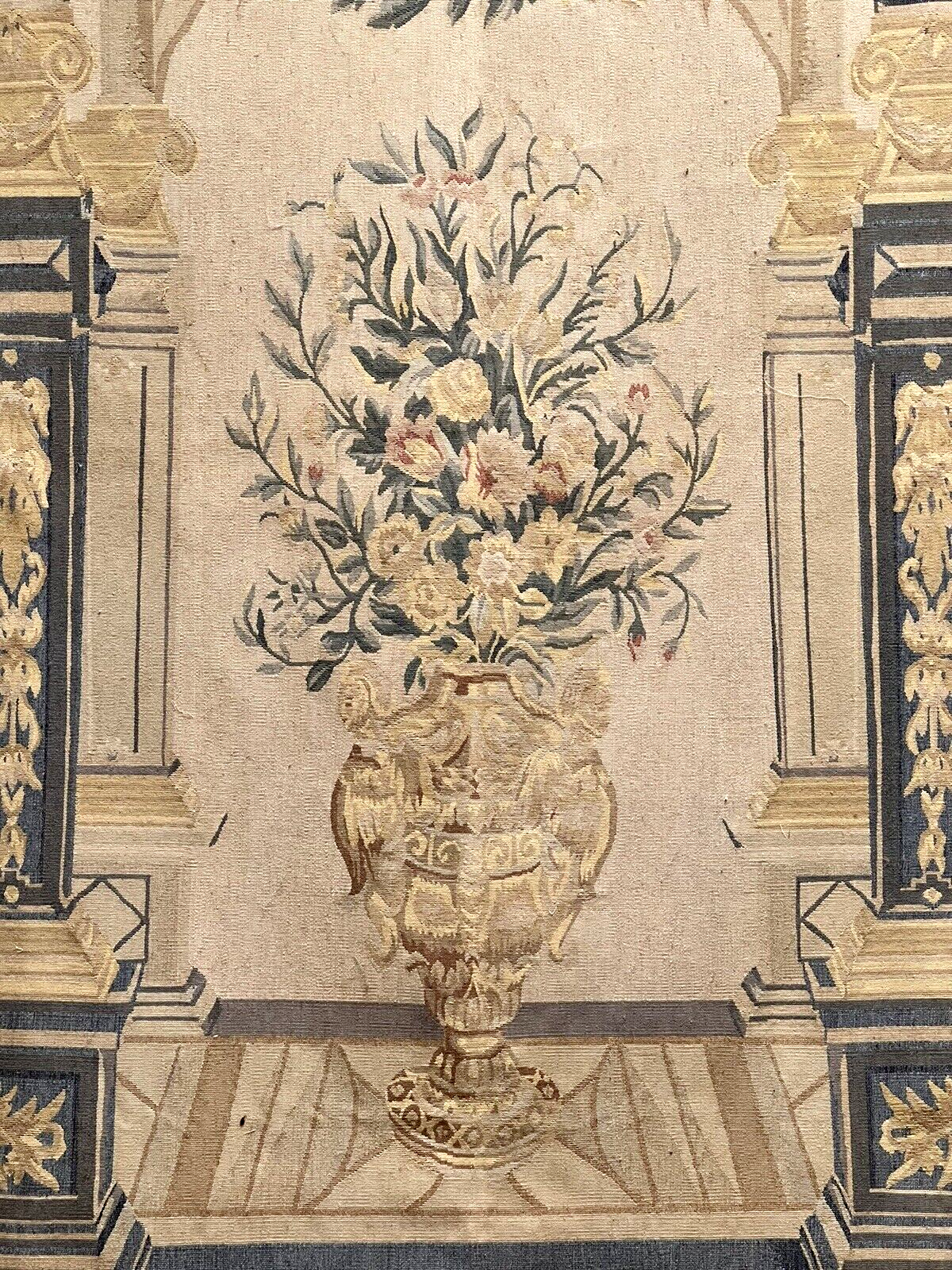 20th Century Aubusson Tapestry Wall Hanging  Hand Tied 9 ft x 6 ft