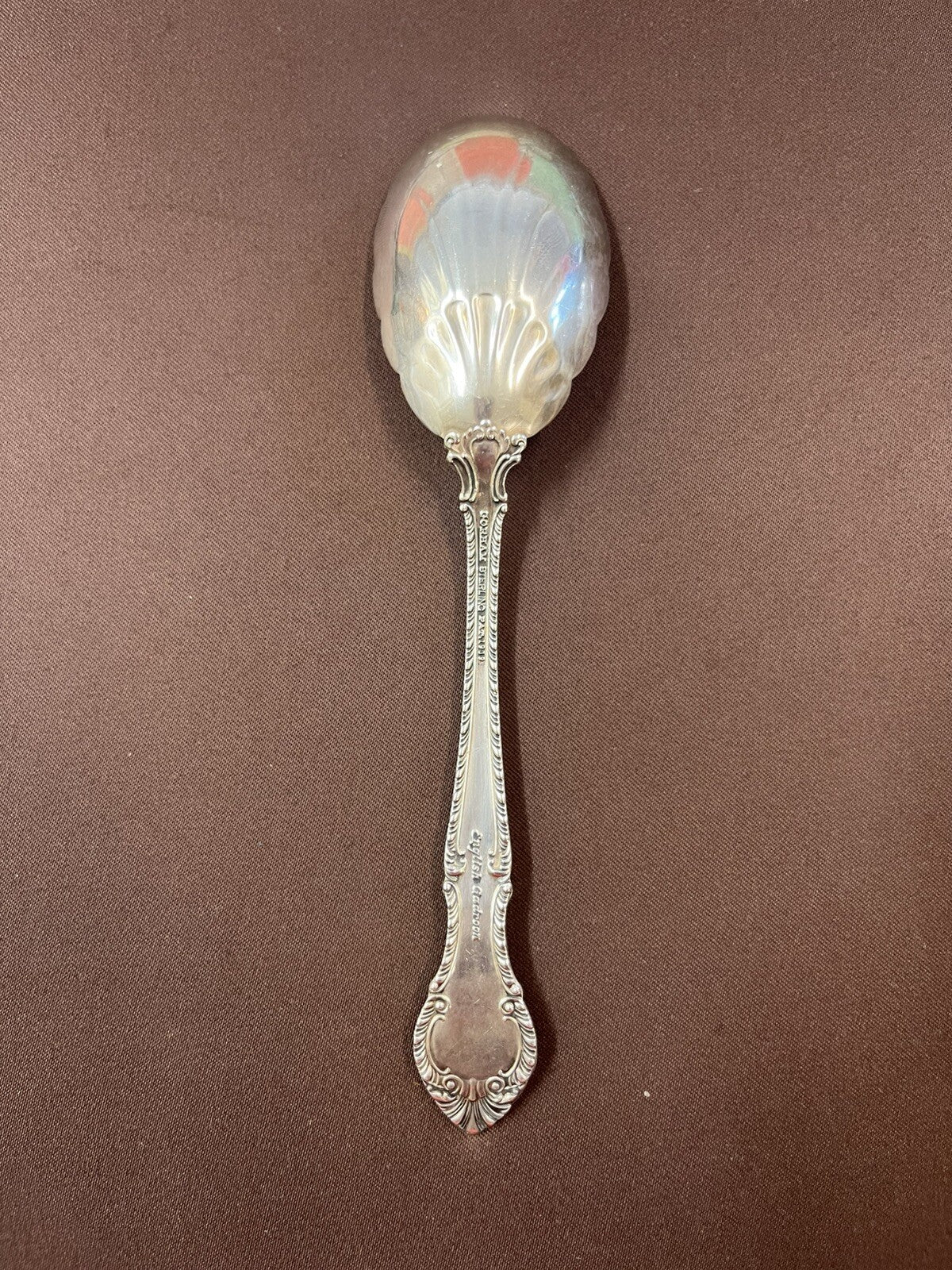 Gorham Silver English Gadroon Sterling Sugar Shell Spoon 6 1/4” 30g No Mono