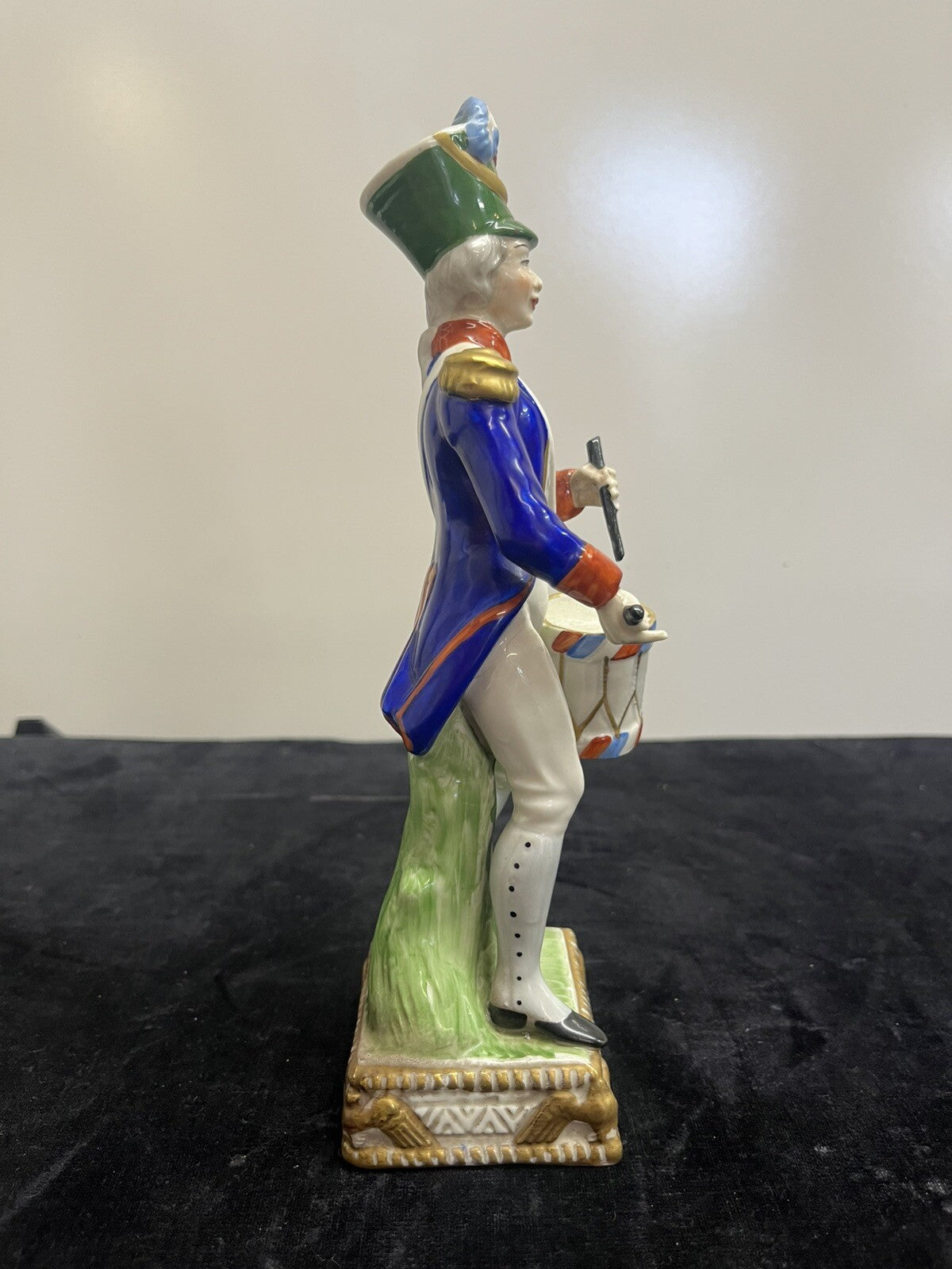 1804 Capodimonte Porcelain French War Drummer 9" Tall