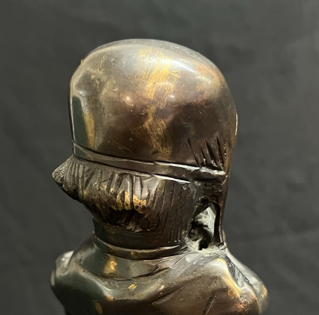 Antique After Juan Clara Bronze Sculpture Girl on Chair w/ One Shoe 11.5"