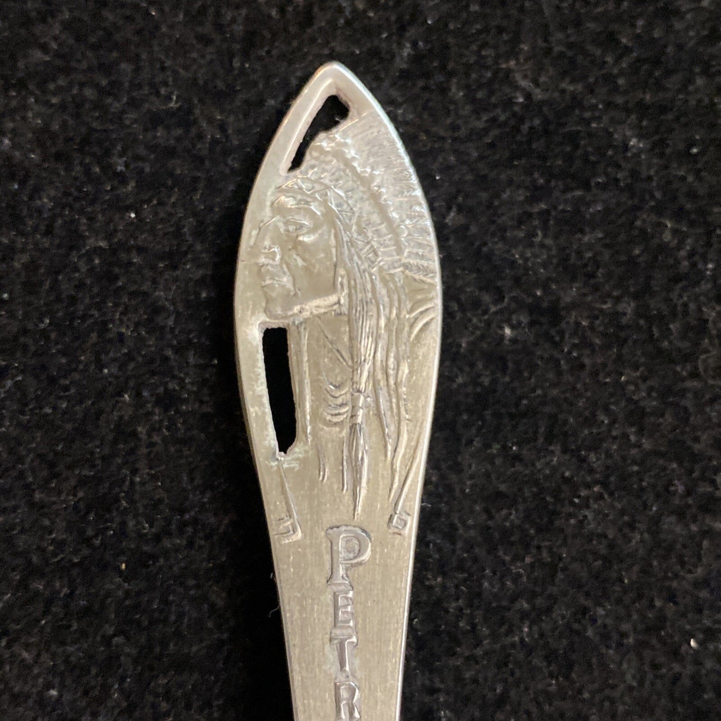 Vintage 5 1/2" Sterling Petrified Forest Arizona Souvenir Spoon 17.5g