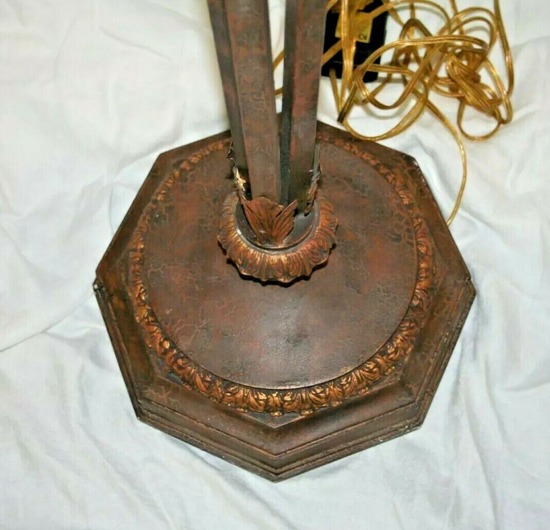 Fine Arts 6ft Floor Lamp Torchiere MSRP $1815 Iron Leaves