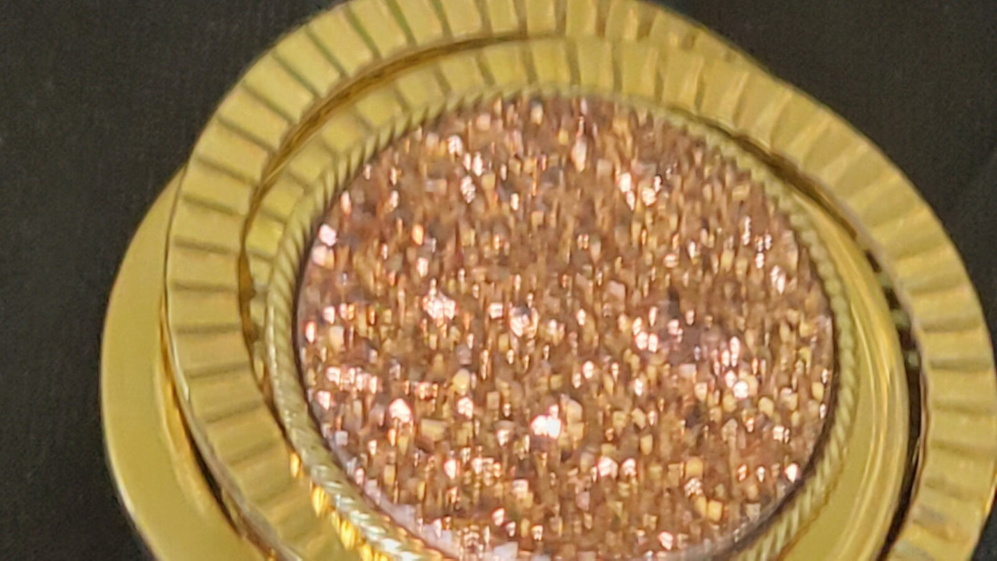 Italian Gold Reversible Druzy Quartz Labradorite Pendant 14K MSRP $595 8.3 grams