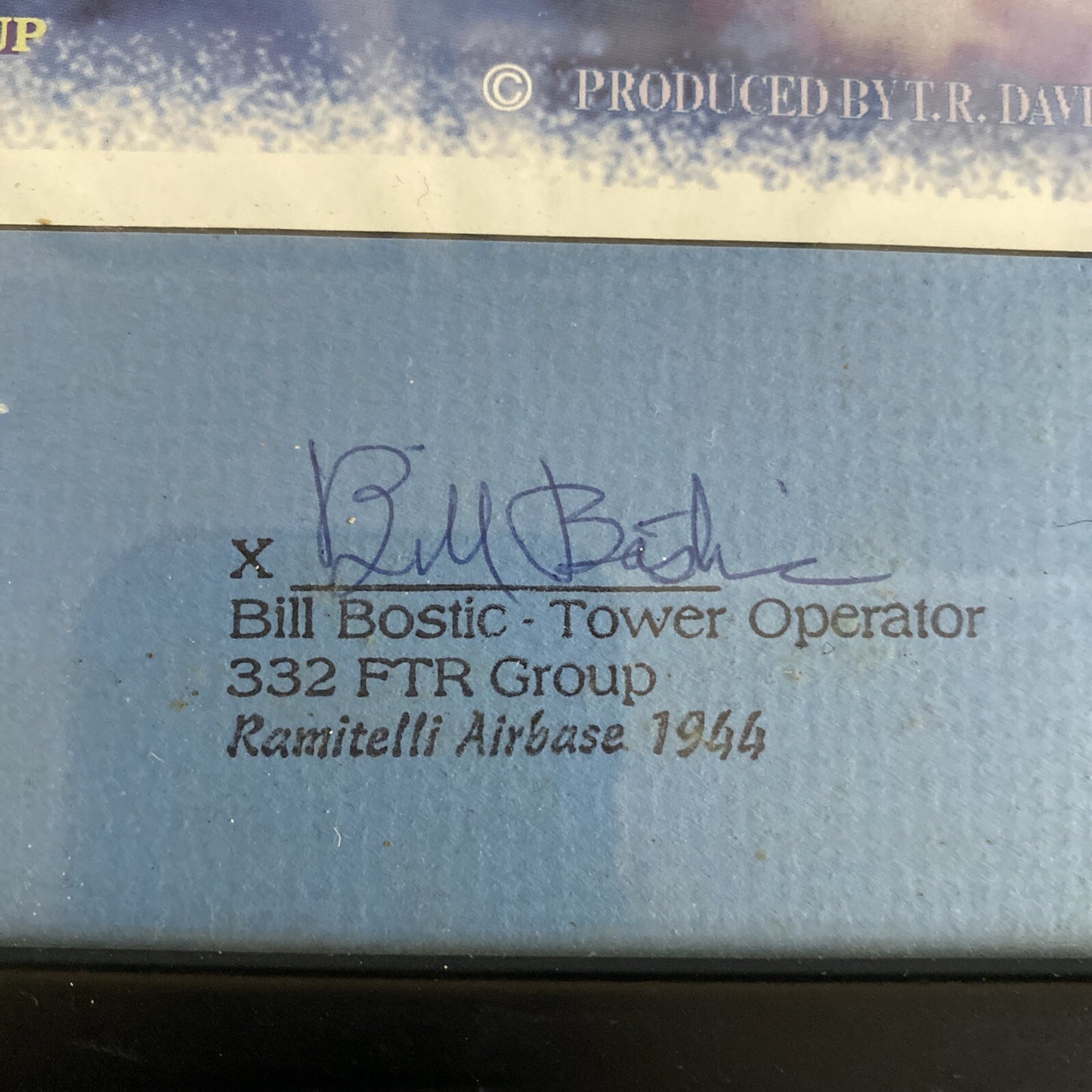 Signed Tuskegee Airman Celebrating 50 Years of Airforce History Print 1947-97