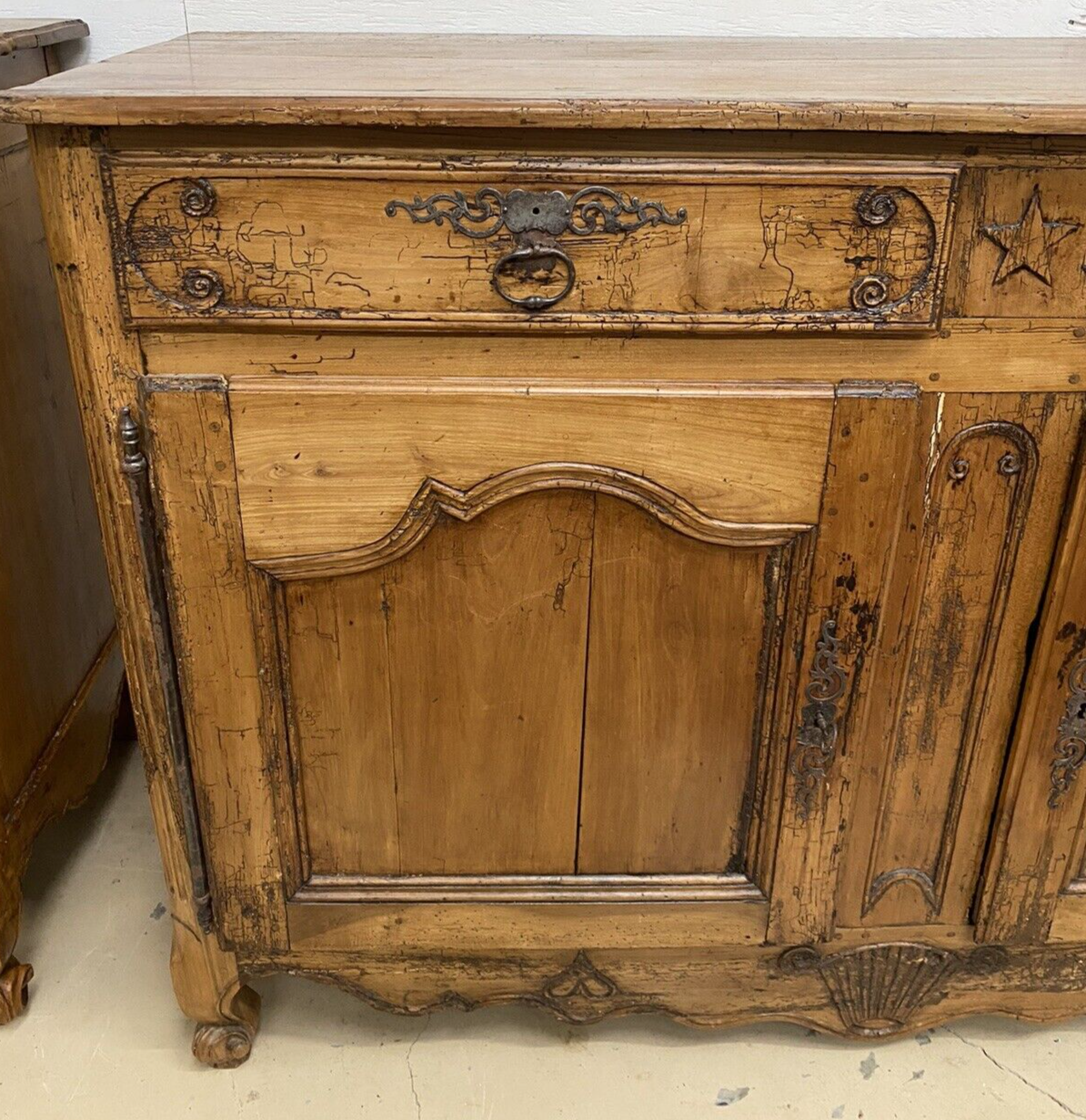 Antique French Louis XV Cherrywood Commode Chest Sideboard Cabinet 19th c. A7