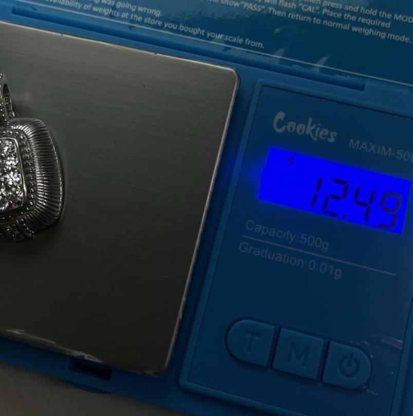 Judith Ripka Sterling Silver CZ Stone Enhancer Pendant 12.49g