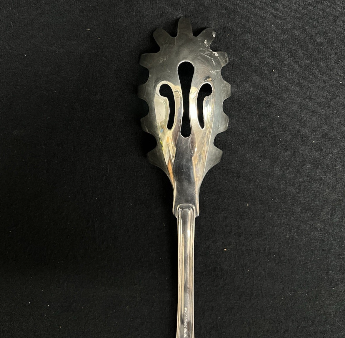 Kings by Sheffield Silverplate 3-Piece Hostess Set Spoon, Fork, and Pasta Server