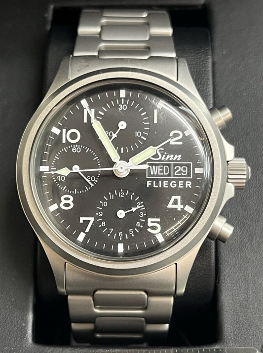 Sinn 356 Flieger H Band Bracelet Mechanical Chronograph Watch