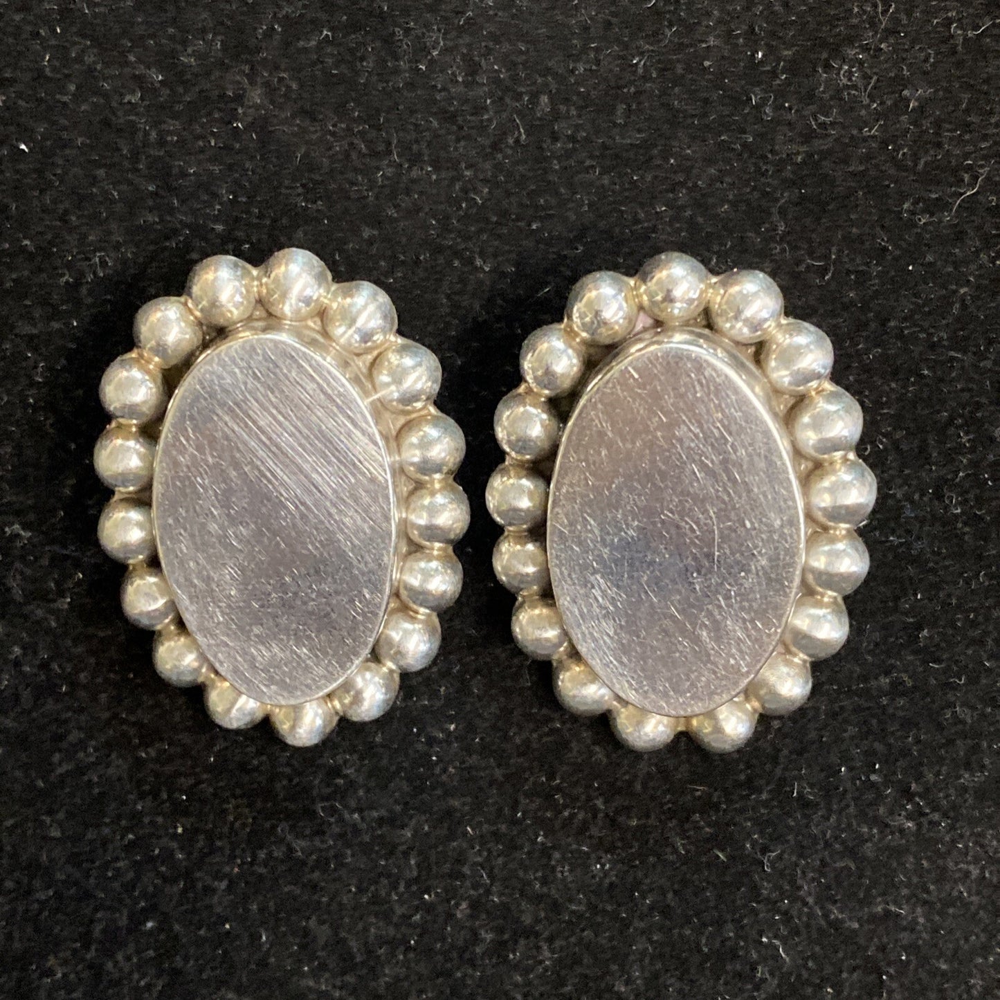 Sterling Silver 925 Mexico Clip On Earrings 25.1g