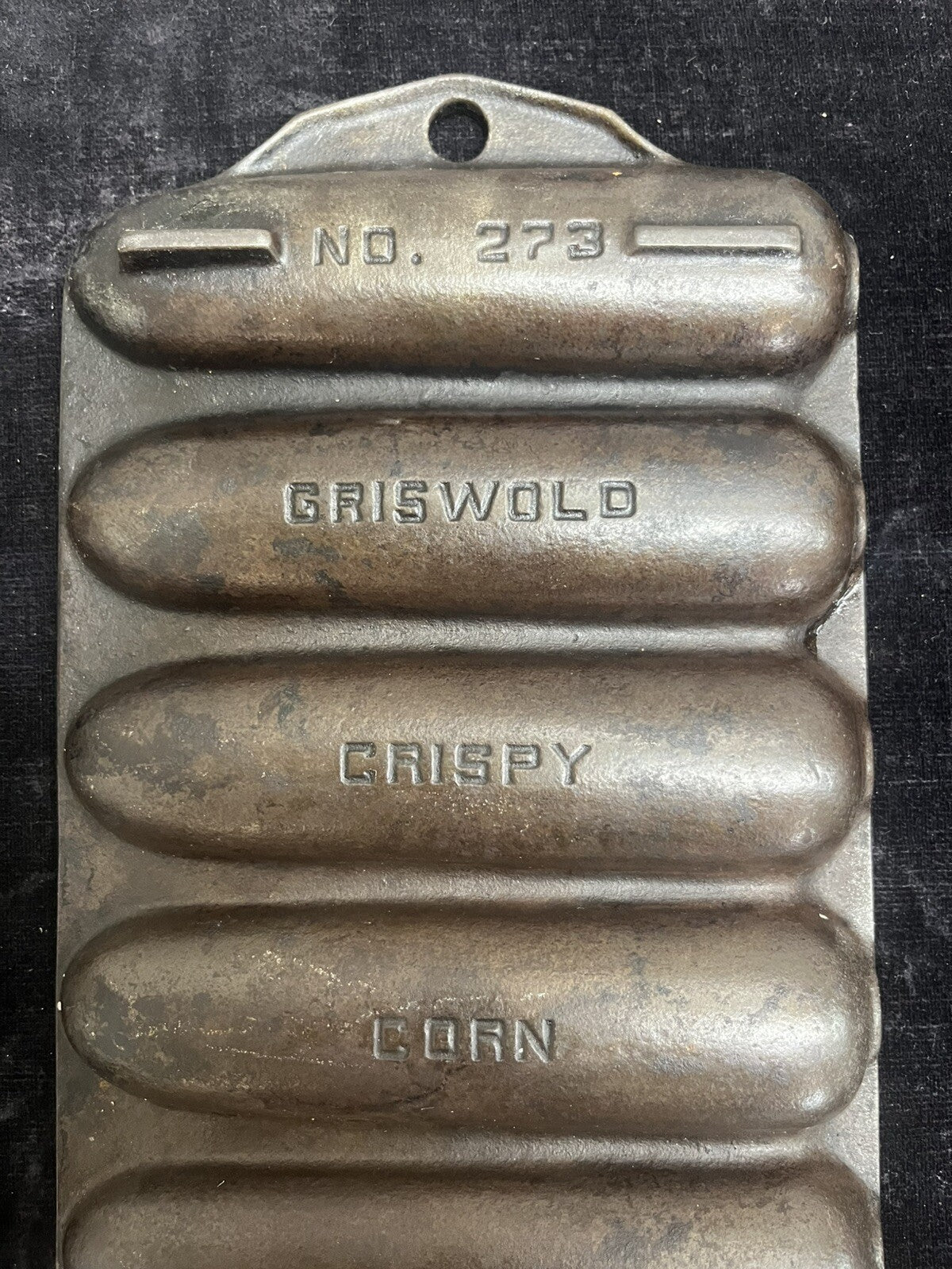 Restored Griswold 273 Cast Iron Crispy Corn Mold Stick Pan 930 Muffin Cornbread