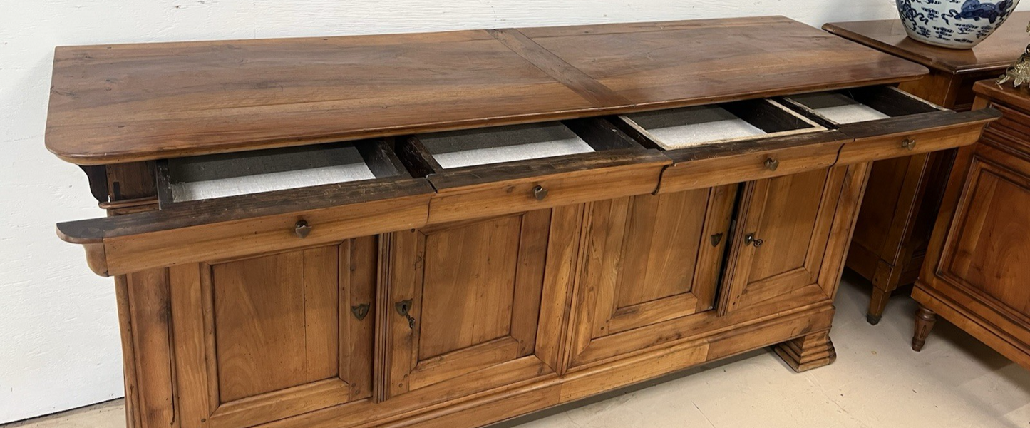 ANTIQUE PERIOD FRENCH LOUIS PHILIPPE FRUITWOOD SIDEBOARD ENFILADE BUFFET