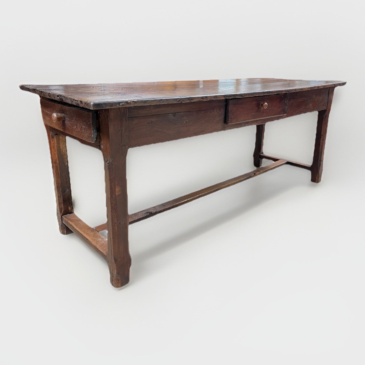 ANTIQUE FRENCH PROVINCIAL OAK RUSTIC FARMHOUSE SOFA DINING WORK TABLE