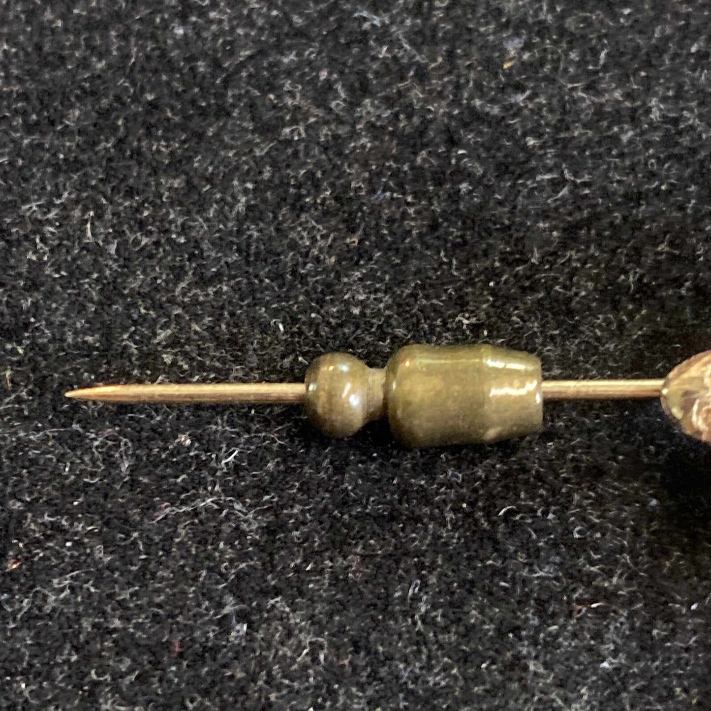 14K Yellow Gold with Real Diamonds Nugget Brooch Pin 4.7g TESTED