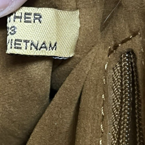 Patricia Nash Martano Belted Bucket Top Leather Bag w/ Strap & Card Wallet