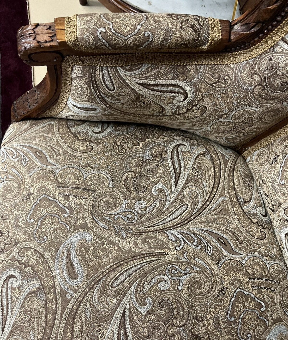 Antique French Walnut Louis XVI Settee Sofa Couch Love seat