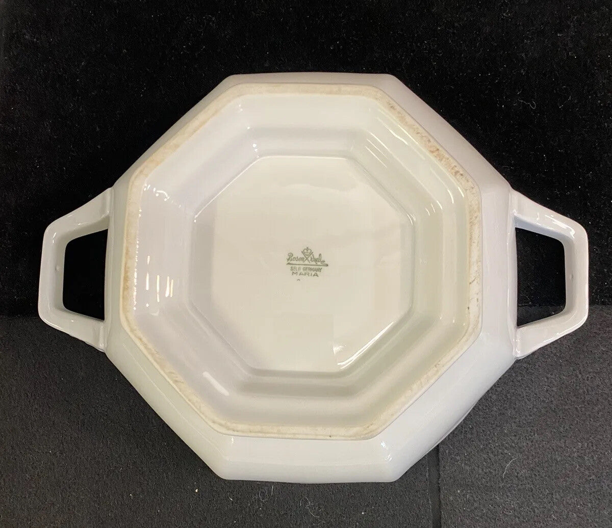 Rosenthal Classic Rose- Maria White Vintage Round Covered Medium Vegetable
