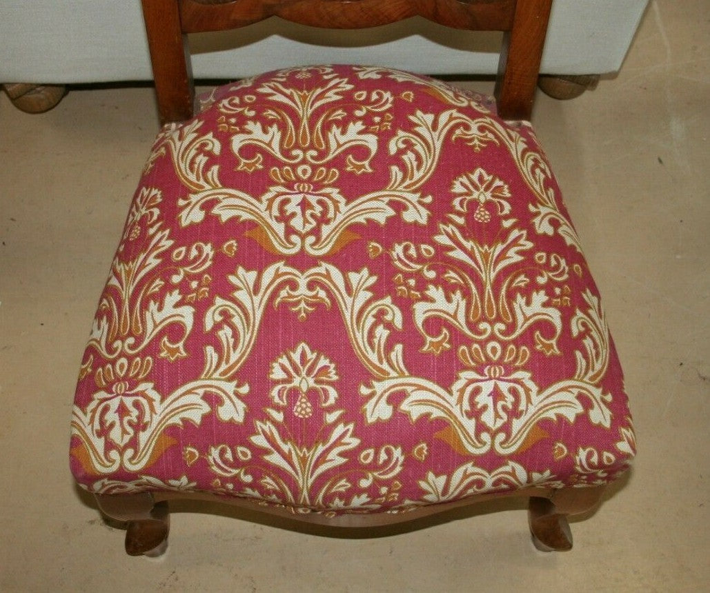 Antique French Walnut Prie Dieu  Prayer Chair Kneeler Religious Catholic  1800's