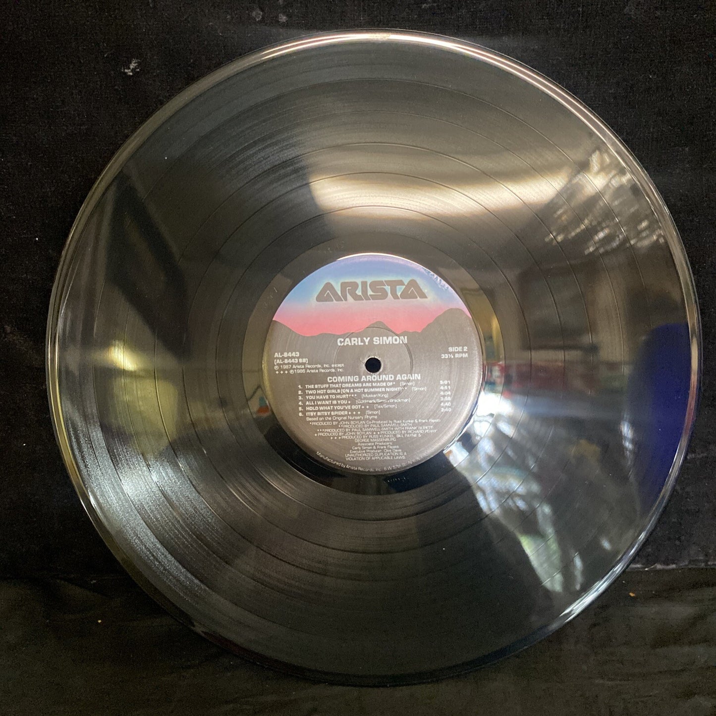 STAMPED PROMO Carly Simon Coming Around Again AL-8443 NM/VG+