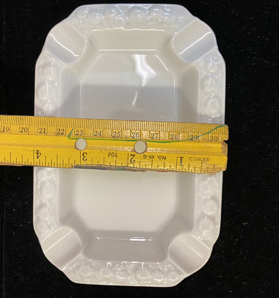 Rosenthal Maria White Classic Rose Set of 3 Stacking Ashtrays