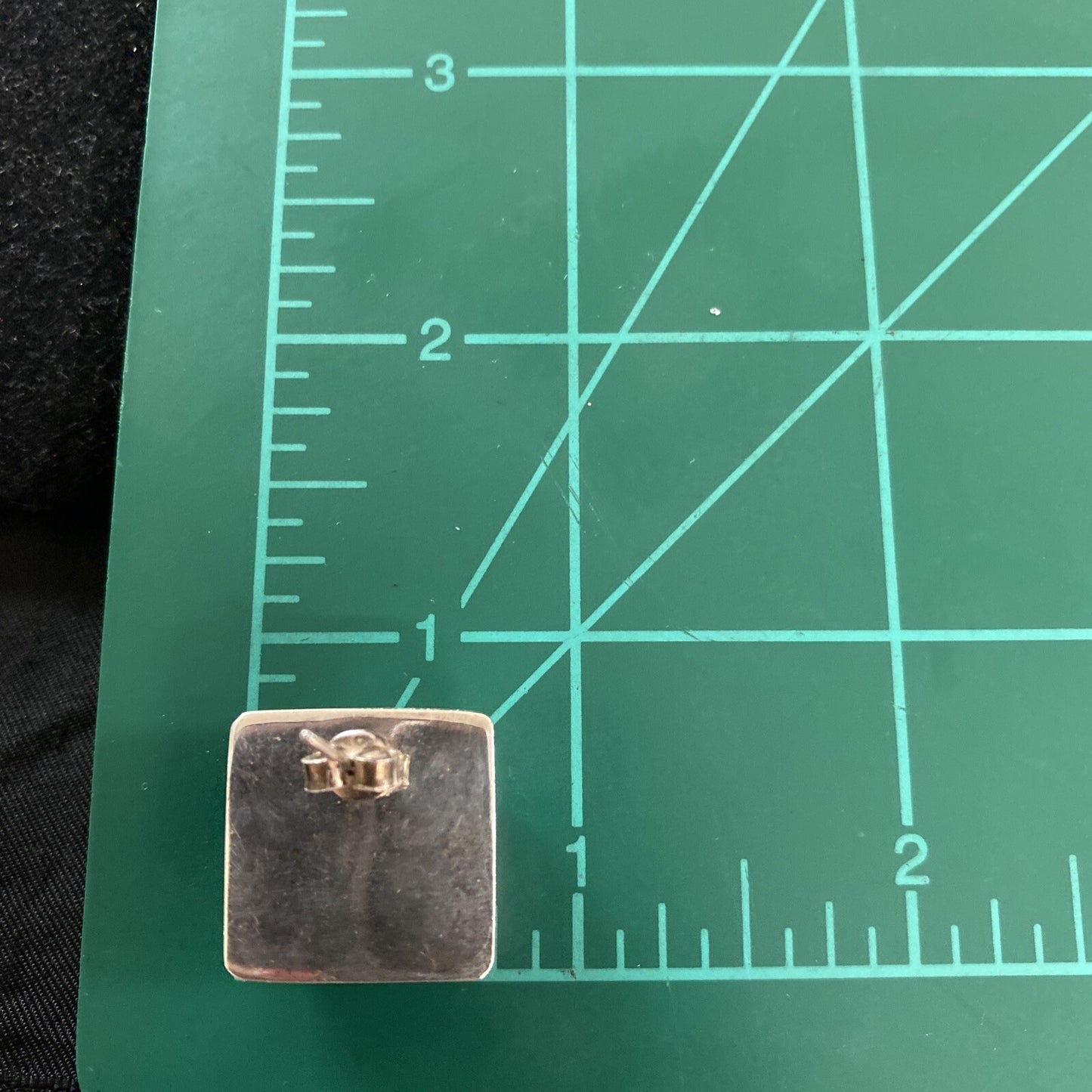 Sterling Silver 925 Square Stud Earrings 15.3g