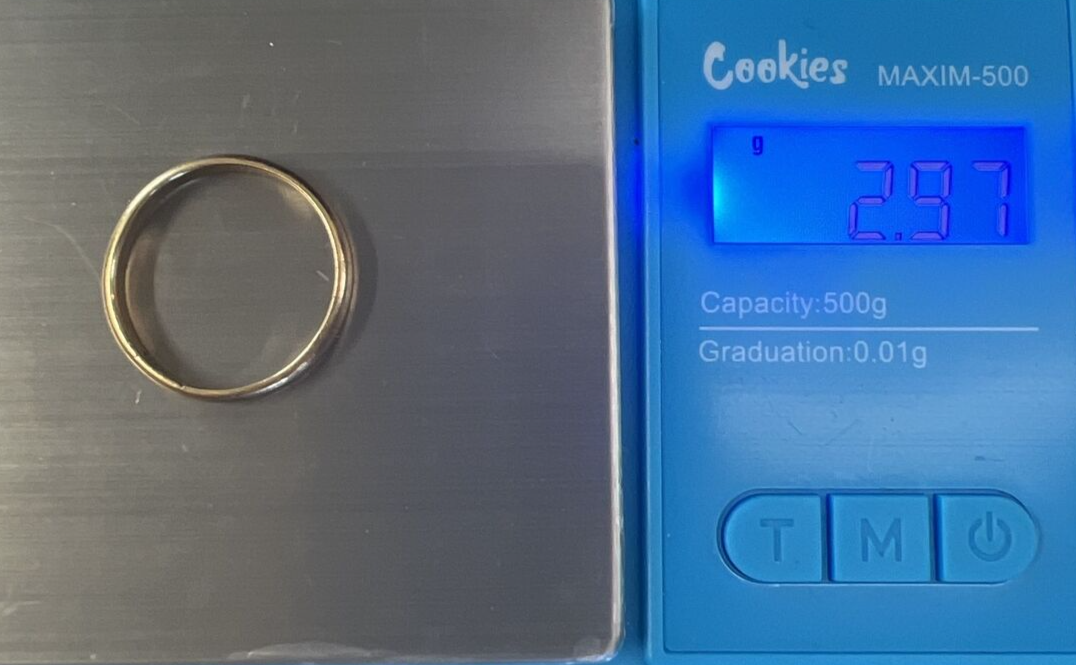 Vintage 14k Yellow Gold Band Ring. Size 10  2.97g 3mm wide stamped 14K