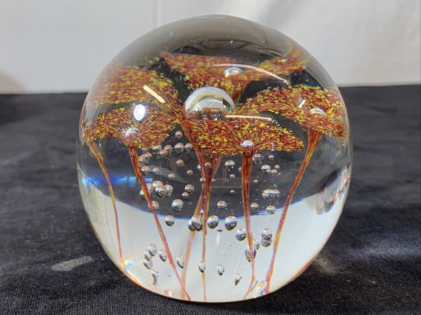 Vintage Millefiori Murano Style Pattern Paperweight Hand Blown Glass # 11