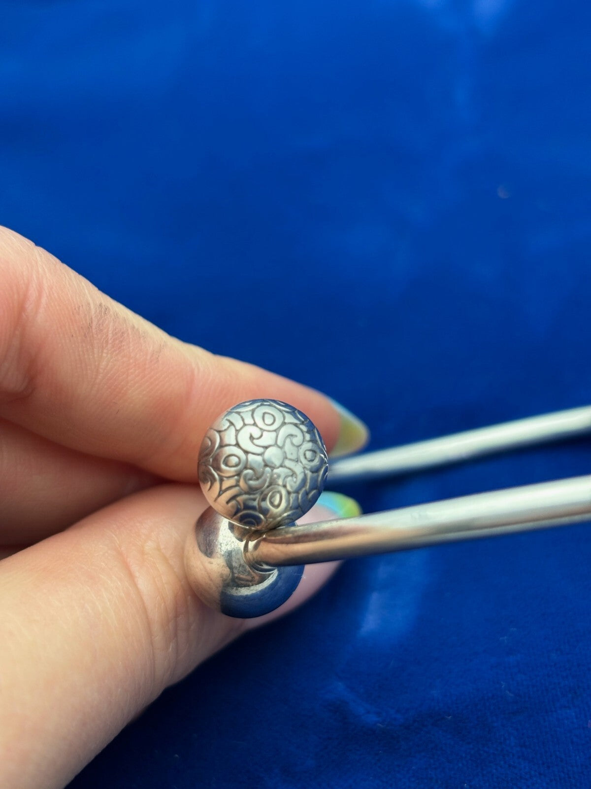 Vintage ATI Mexico Sterling Silver Bypass Ball Hinged Bracelet Marked 925