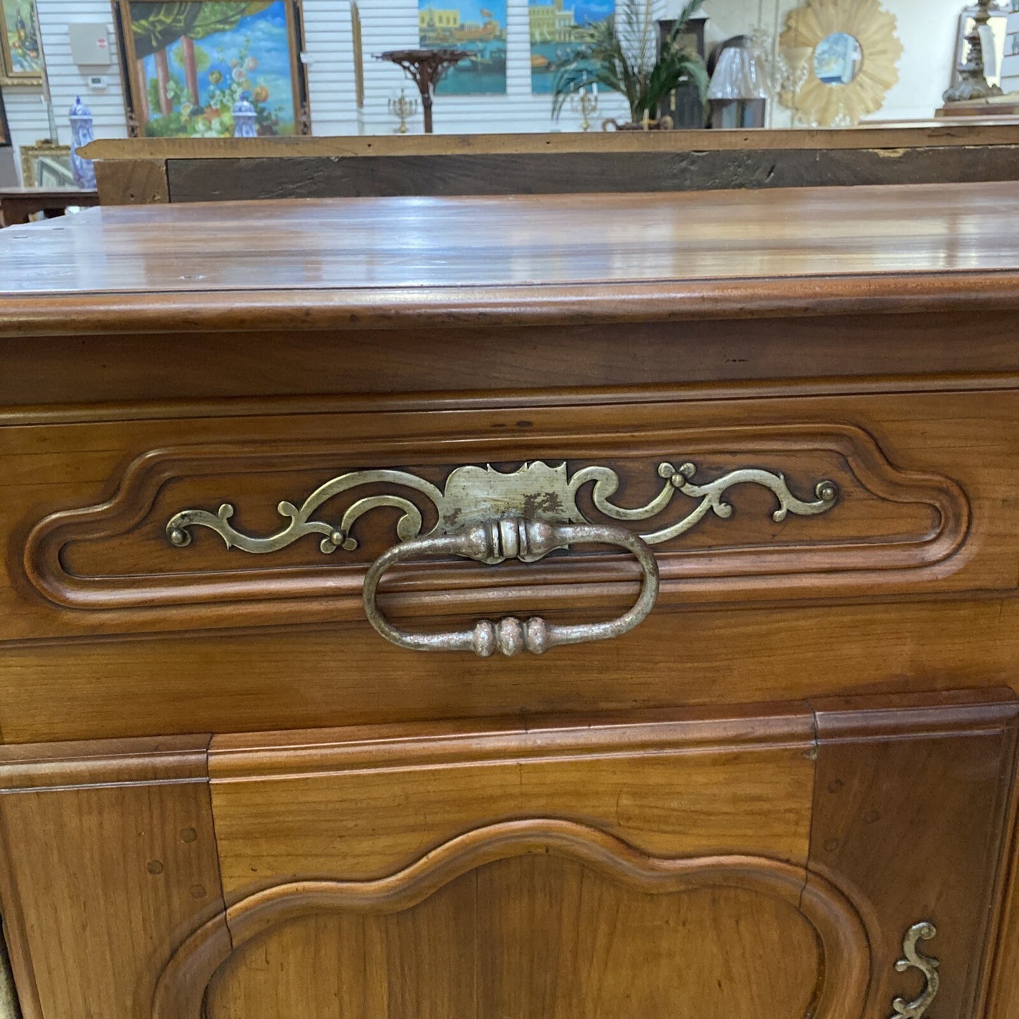 ANTIQUE FRENCH PROVINCIAL FRUITWOOD FARMHOUSE RUSTIC SIDEBOARD EARLY 1800's