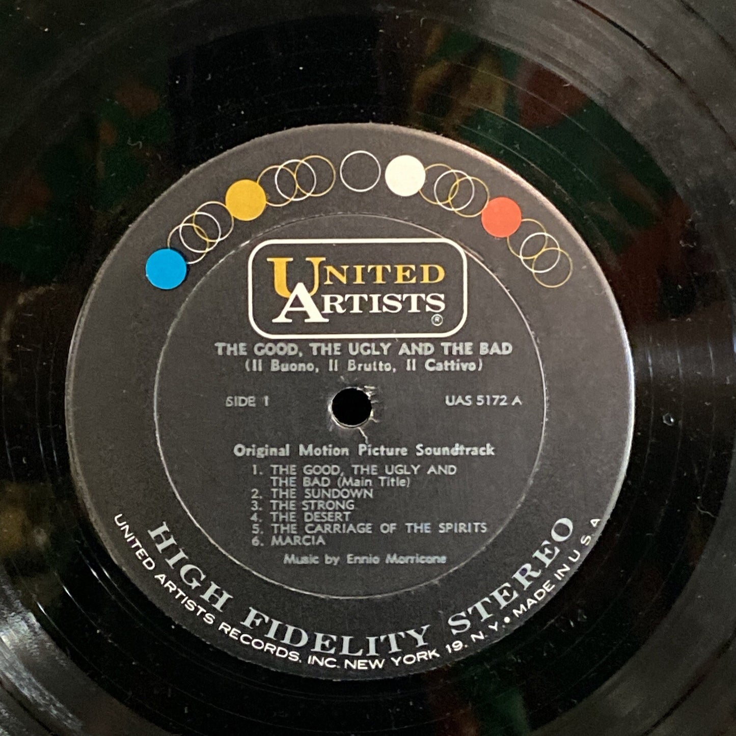RARE MISPRINT!! Ennio Morricone The Good The Bad and The Ugly  UAS 5172