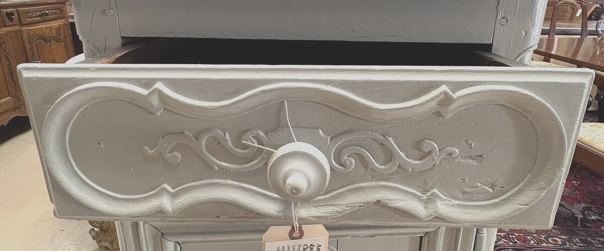 Antique French Oak Louis XV Jam Cabinet Confiturier Small Cabinet End Table