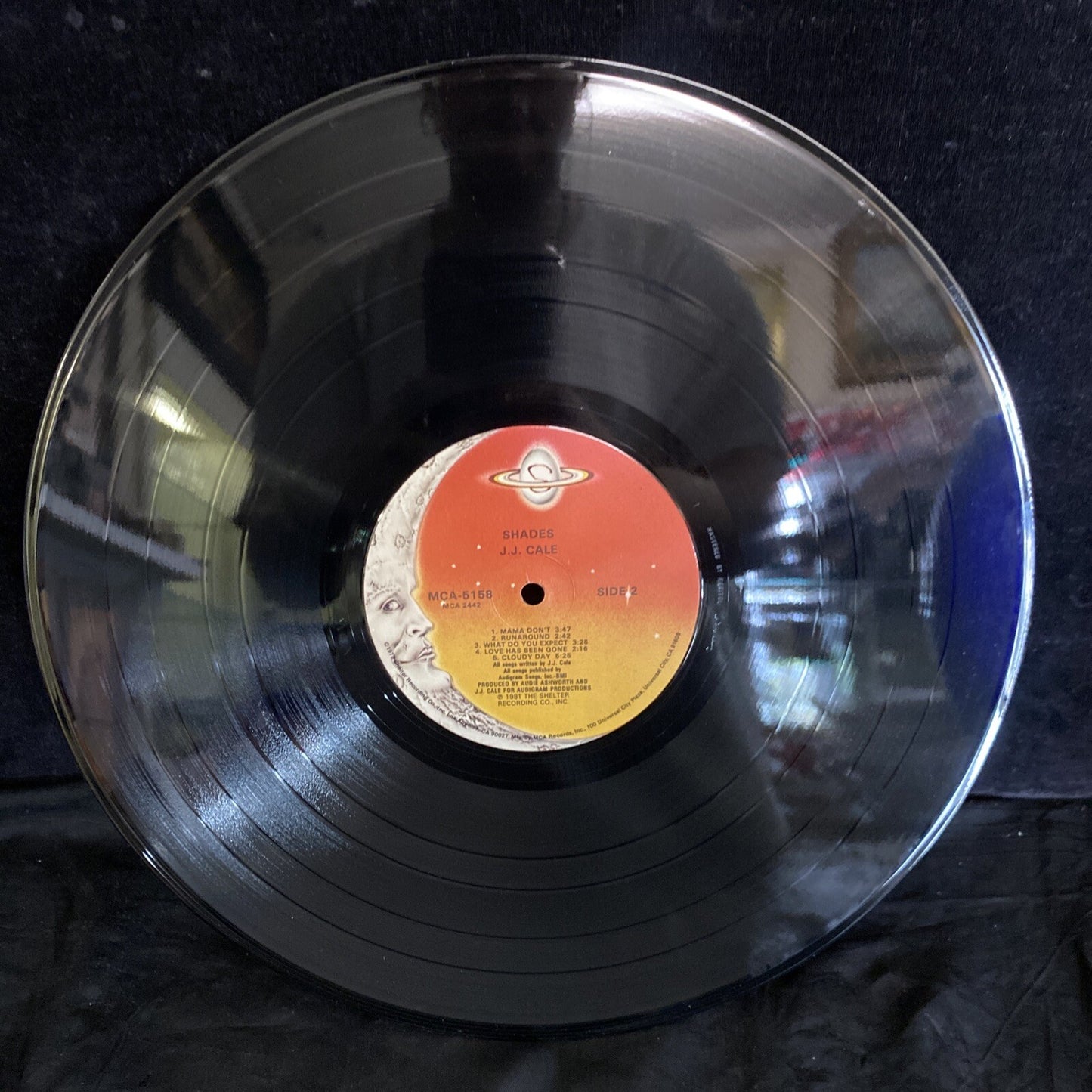 STAMPED PROMO FIRST PRESS 1979/1981 release J.J. CALE Shades SHELTER MCA-5158