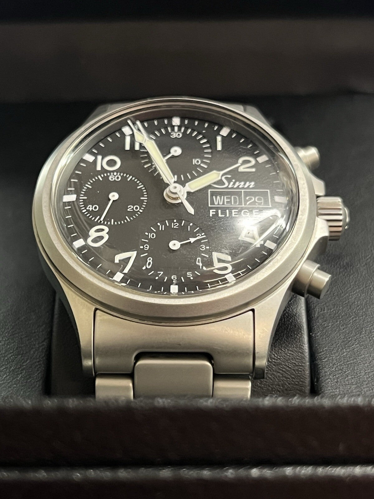 Sinn 356 Flieger H Band Bracelet Mechanical Chronograph Watch