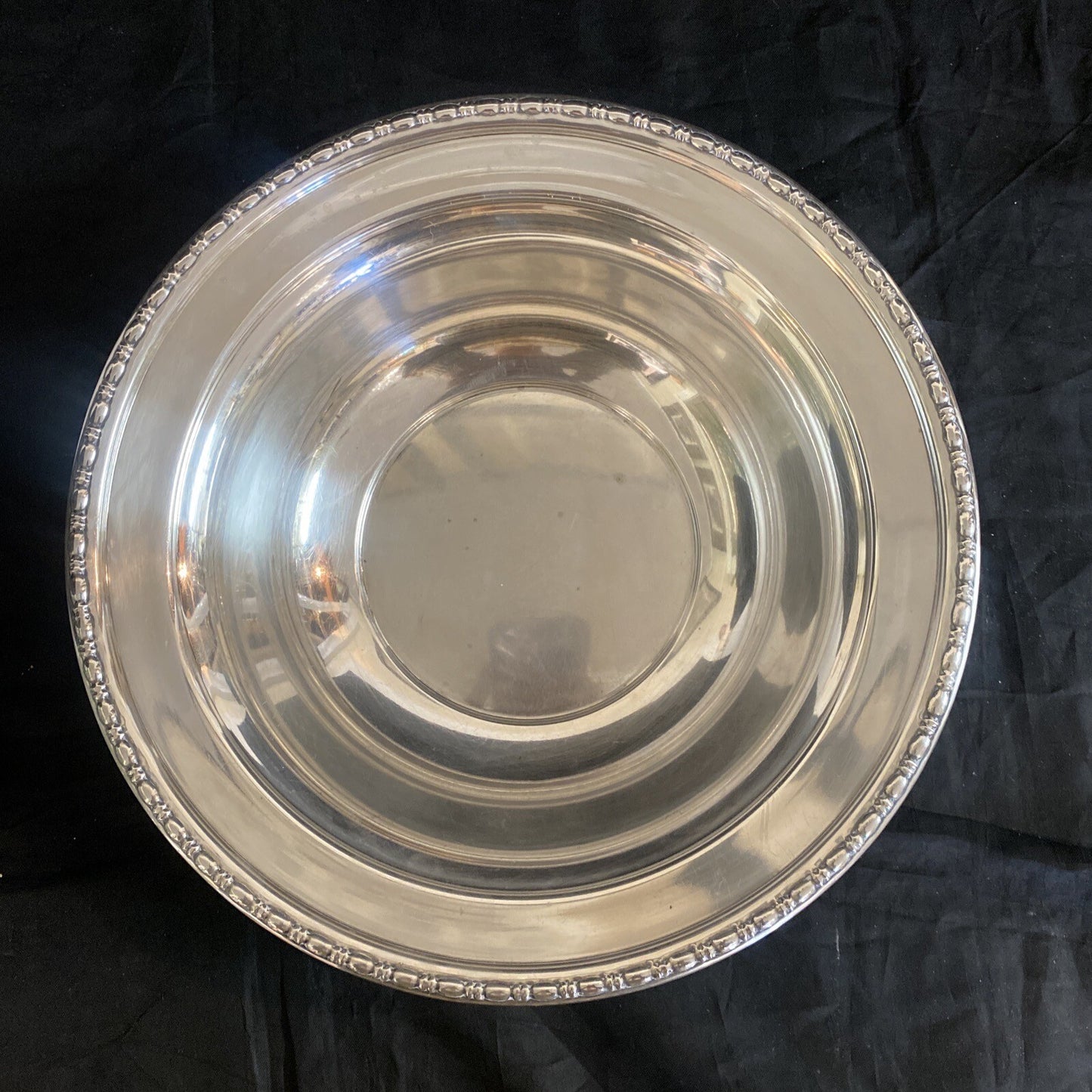 390g Watson Sterling Bowl 10 3/4" dia x H 2.5" Antique 1920's Art Deco