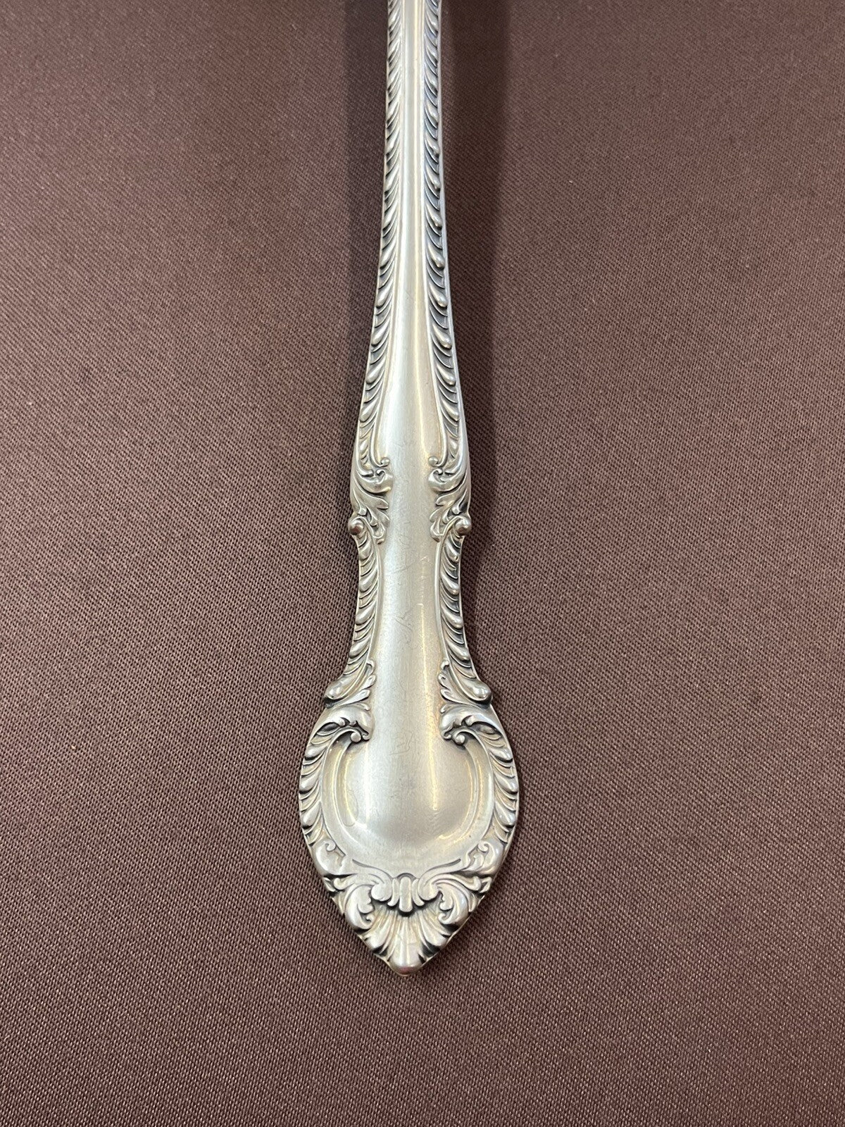 English Gadroon by Gorham 70g Sterling Silver Pierced Serving Table Spoon 8.5"