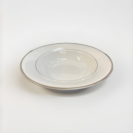 Mikasa HK-301 Cameo Platinum Rim Soup Bowl 8 3/4”  24 Bowls Available