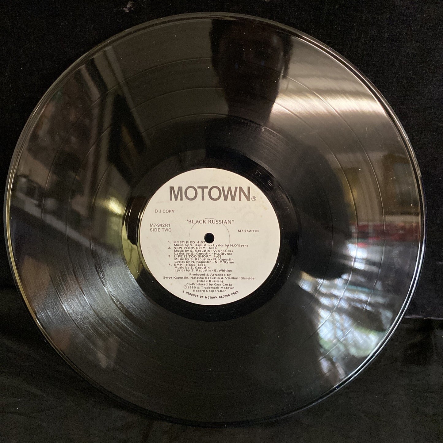 "BLACK RUSSIAN" Motown M7-942R1 Vinyl 331/3 LP Stereo 1980 DJ COPY PROMO