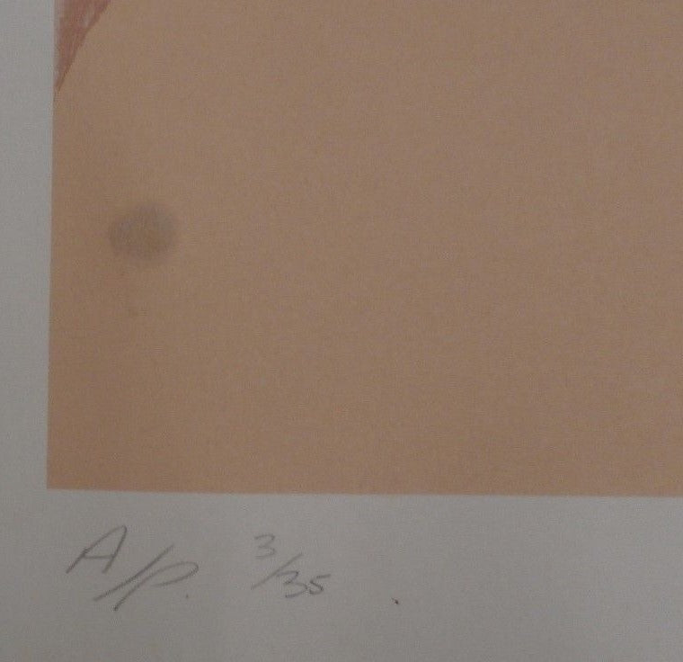 Bob Pardo Signed Artist Proof 3 of 35 "Backbend" 1978 Pop Art Nude Woman 27 x 35