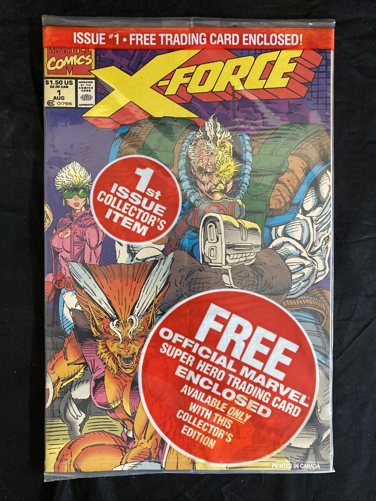 X-Force #1 Marvel Comic Books Sealed with Trading Card Collector's Edition