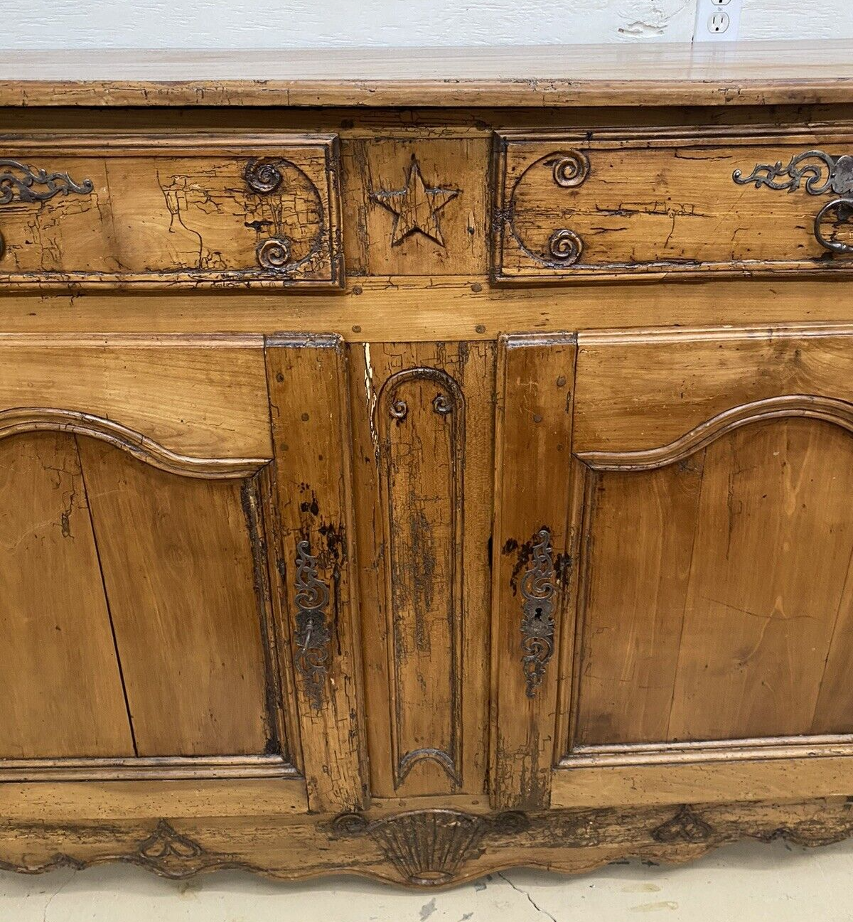 Antique French Louis XV Cherrywood Commode Chest Sideboard Cabinet 19th c. A7
