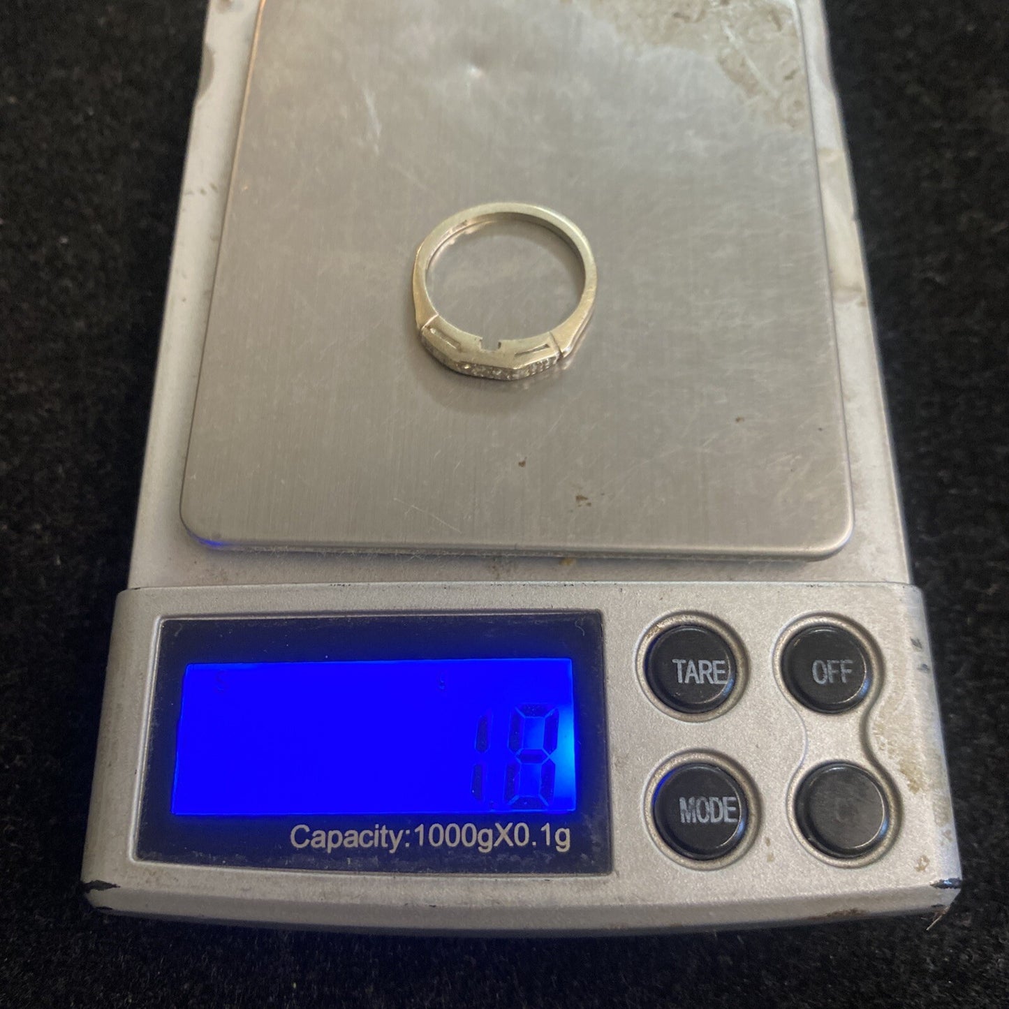 1.7g 14K NOCTURNE White Gold Diamond Ring Size 6