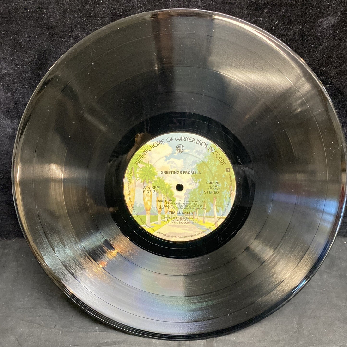 TIM BUCKLEY Greetings From L.A. WARNER BROS K46176 LP Die-cut Postcard