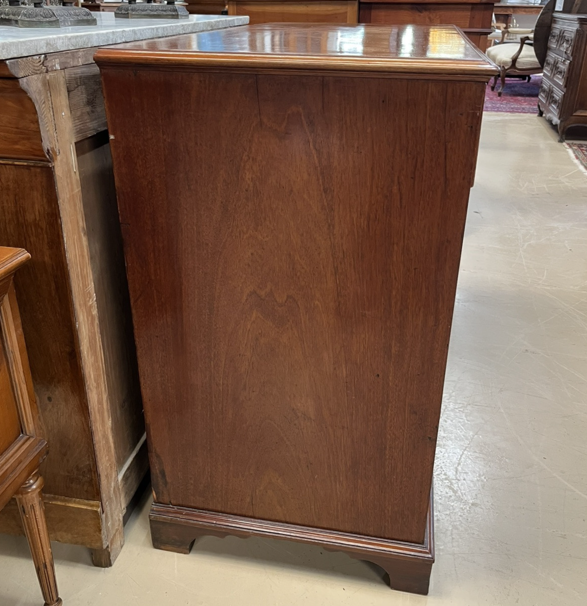 ANTIQUE ENGLISH GEORGE III INLAID MAHOGANY COMMODE CHEST OF DRAWERS